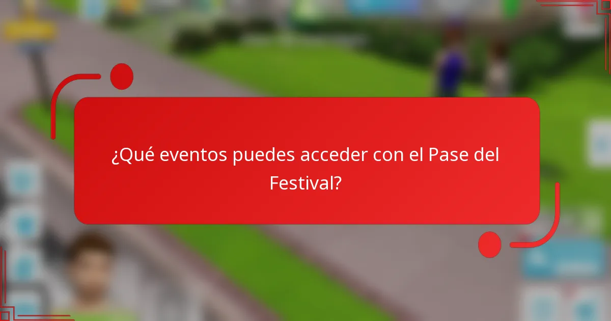 ¿Qué eventos puedes acceder con el Pase del Festival?
